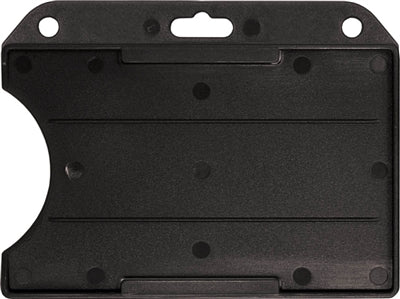Horizontal Open-Face Rigid Plastic Card Holder, Qty = 50