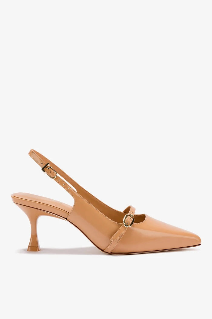 Ines Pump In Tan Leather Pump Larroudé