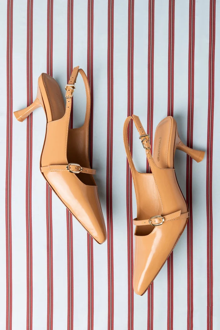Ines Pump In Tan Leather Pump Larroudé