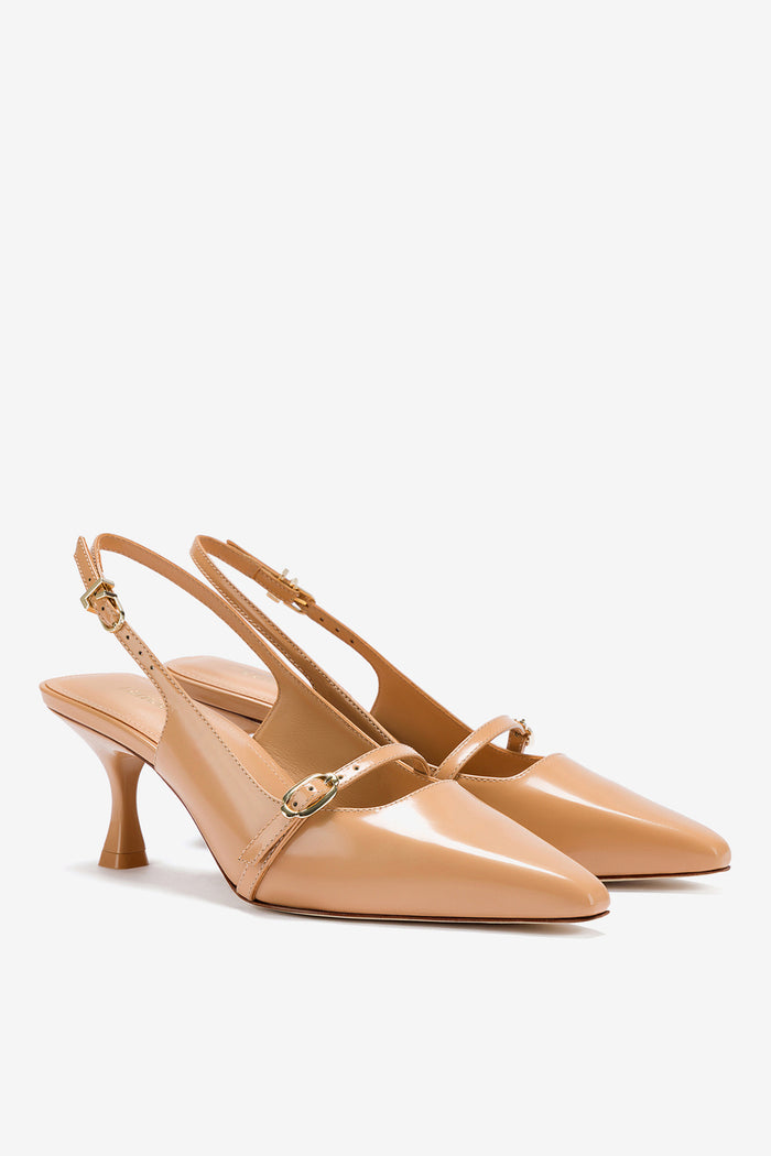 Ines Pump In Tan Leather Pump Larroudé