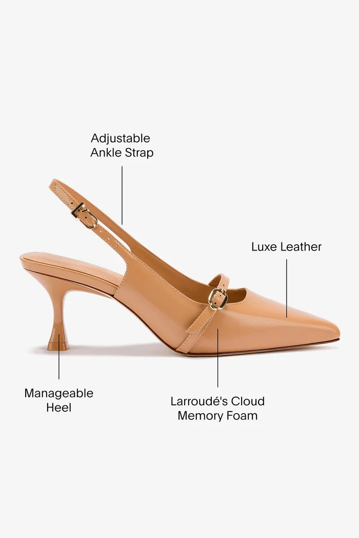 Ines Pump In Tan Leather Pump Larroudé