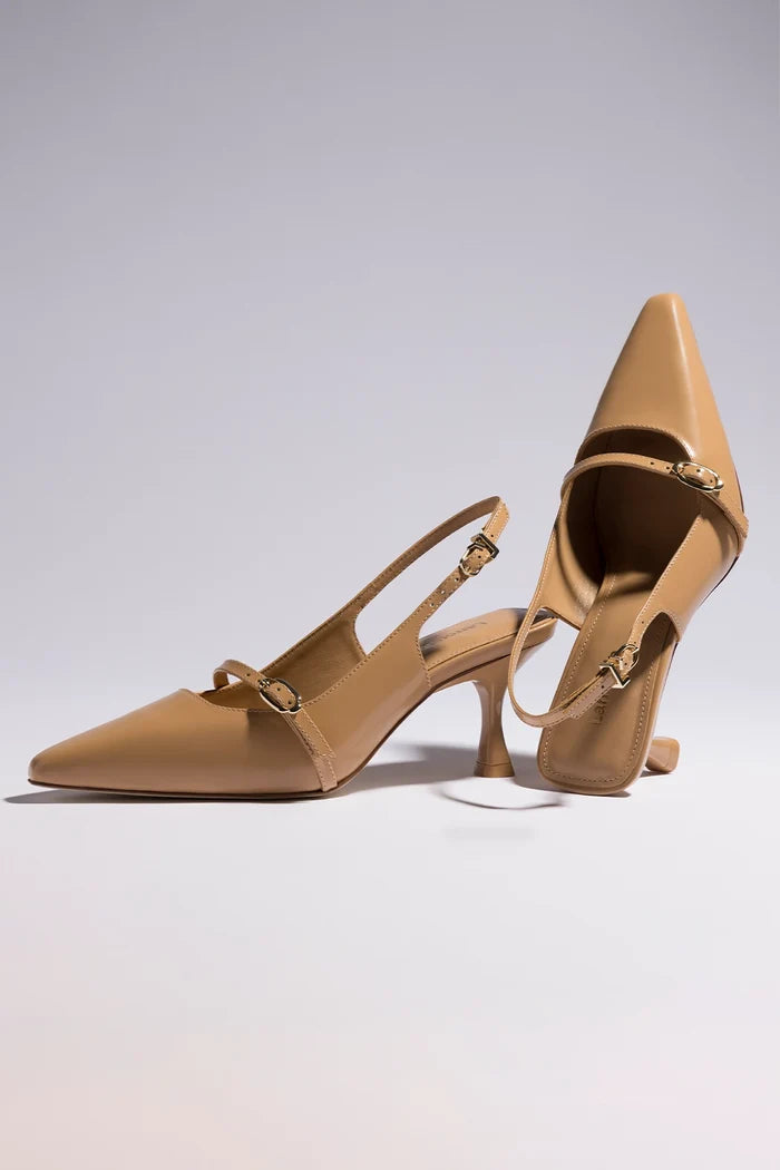 Ines Pump In Tan Leather Pump Larroudé
