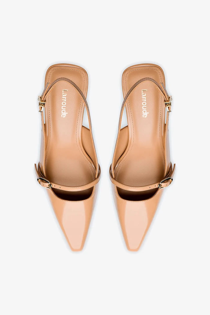Ines Pump In Tan Leather Pump Larroudé
