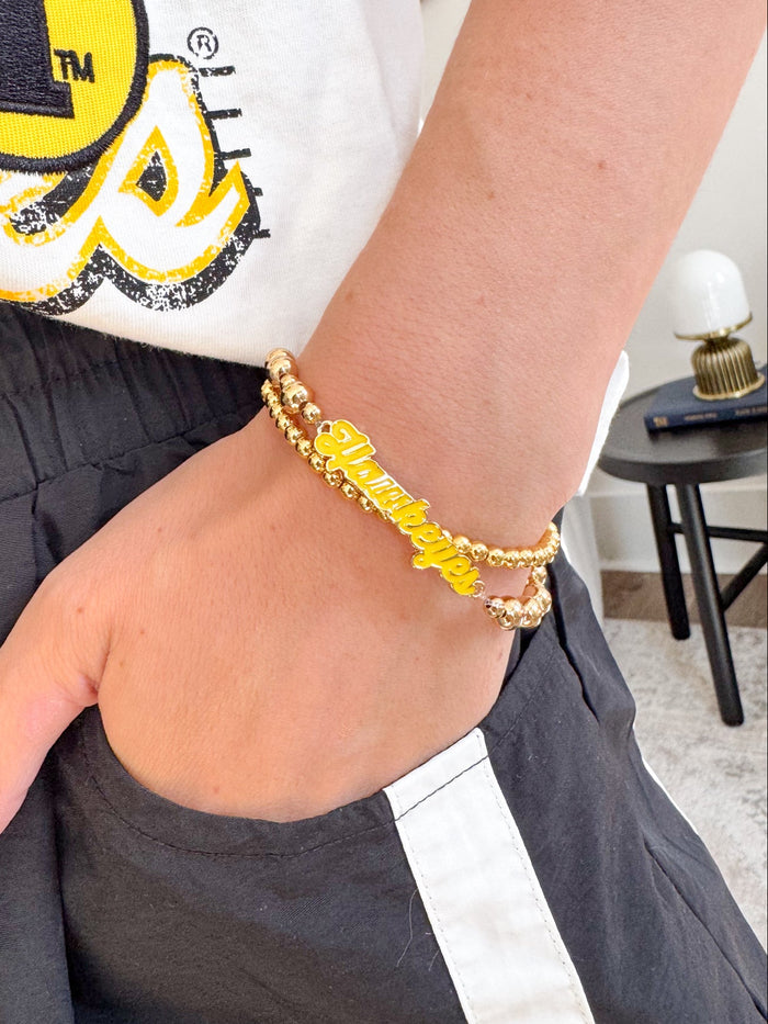 Iowa Hawkeyes Autograph Enamel Stretch Bracelet