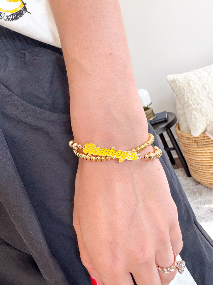 Iowa Hawkeyes Autograph Enamel Stretch Bracelet