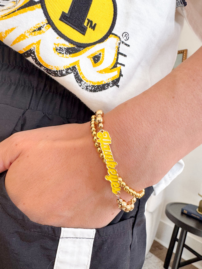 Iowa Hawkeyes Autograph Enamel Stretch Bracelet