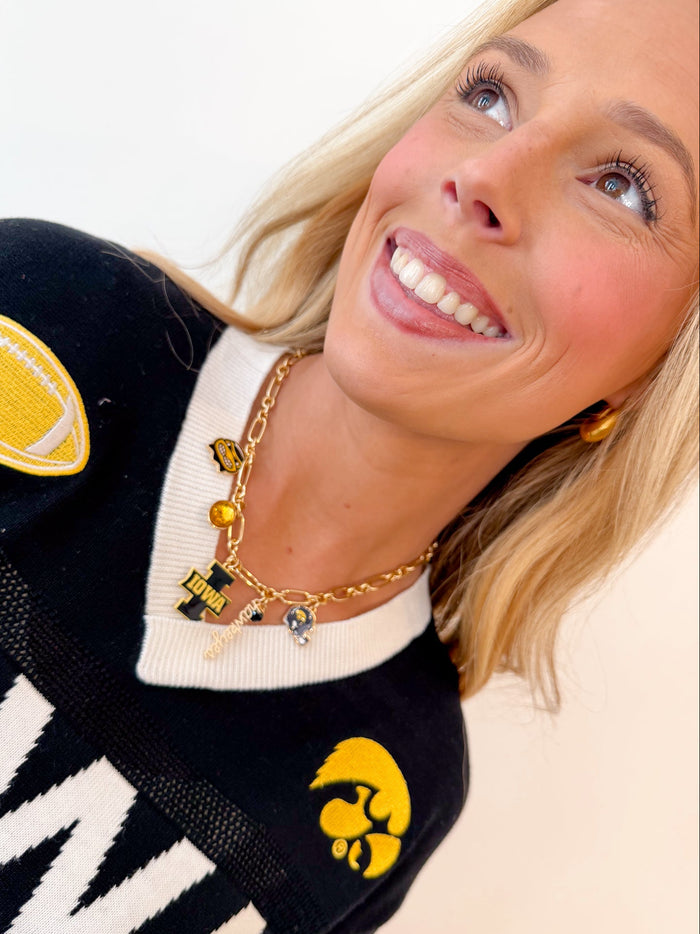 Iowa Hawkeyes Gameday Charm Necklace