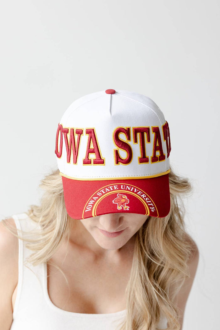 Gameday Social Iowa State Phipps Split Hat 5 Panel Canvas Baseball Hat – women's accessories - hat