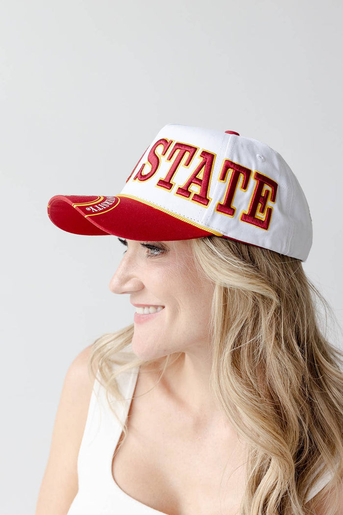 Gameday Social Iowa State Phipps Split Hat 5 Panel Canvas Baseball Hat – women's accessories - hat