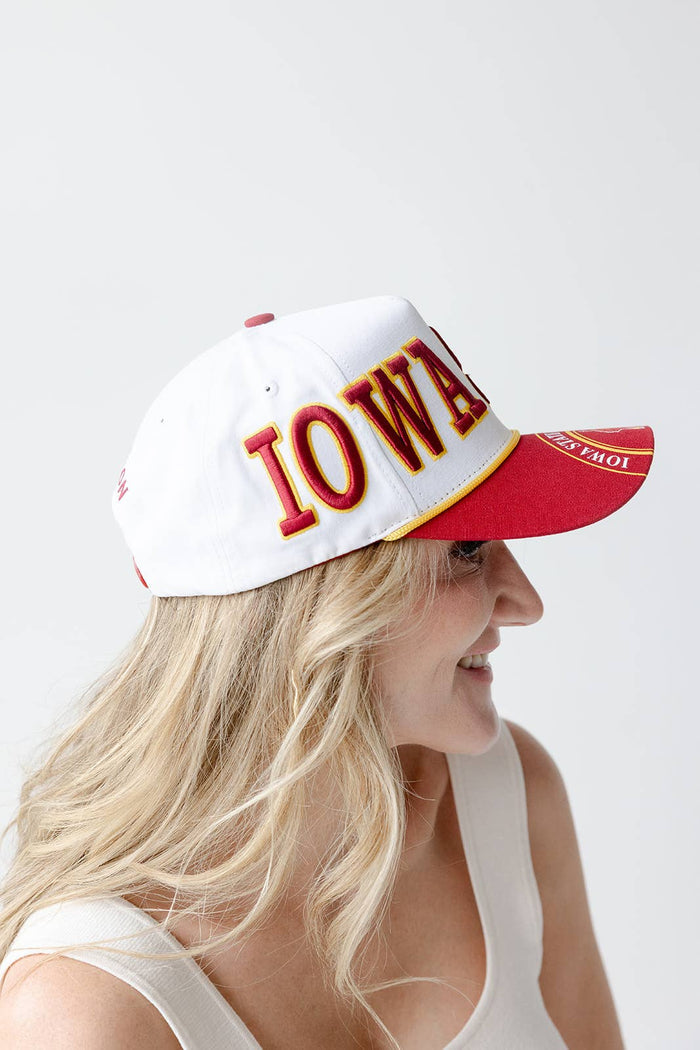 Gameday Social Iowa State Phipps Split Hat 5 Panel Canvas Baseball Hat – women's accessories - hat