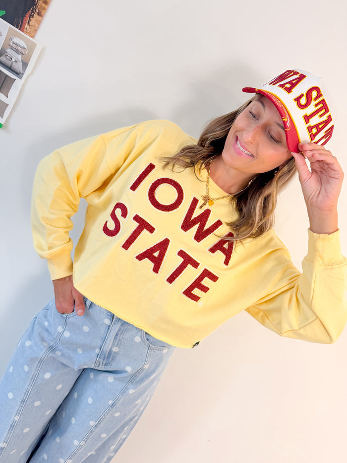 Gameday Social Iowa State Phipps Split Hat 5 Panel Canvas Baseball Hat – women's accessories - hat