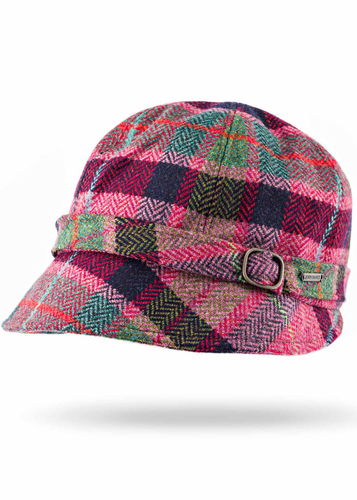 Irish Ladies Tweed Hat Blue Green | Pink & Navy Plaid