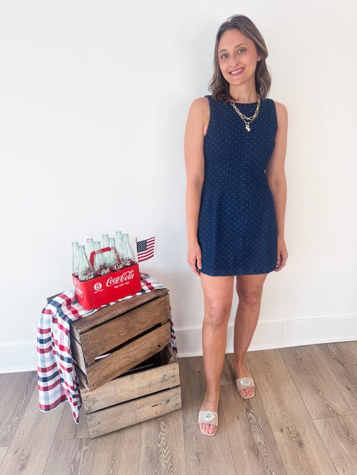 Izzy Sleeveless Dot Dress