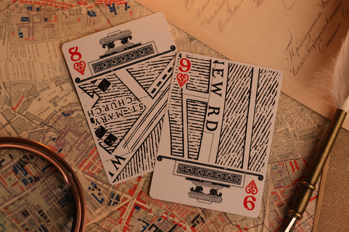 Jack the Ripper and Sherlock Holmes Skewer Edition Number Cards (Hearts)
