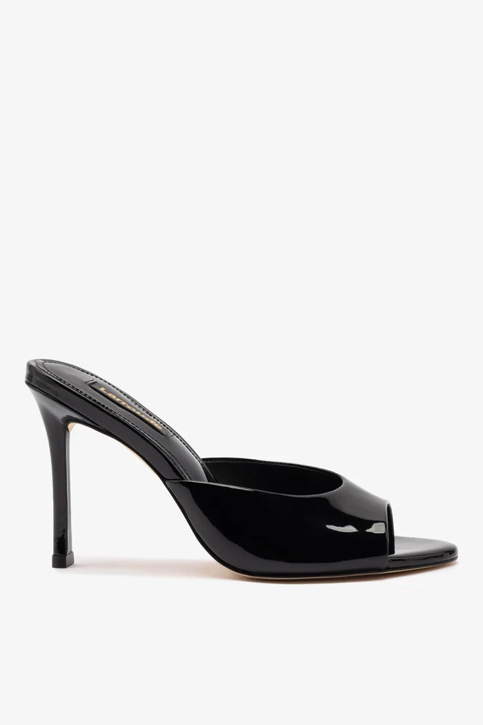 Jasmine Hi Mule In Black Leather Mule Larroudé
