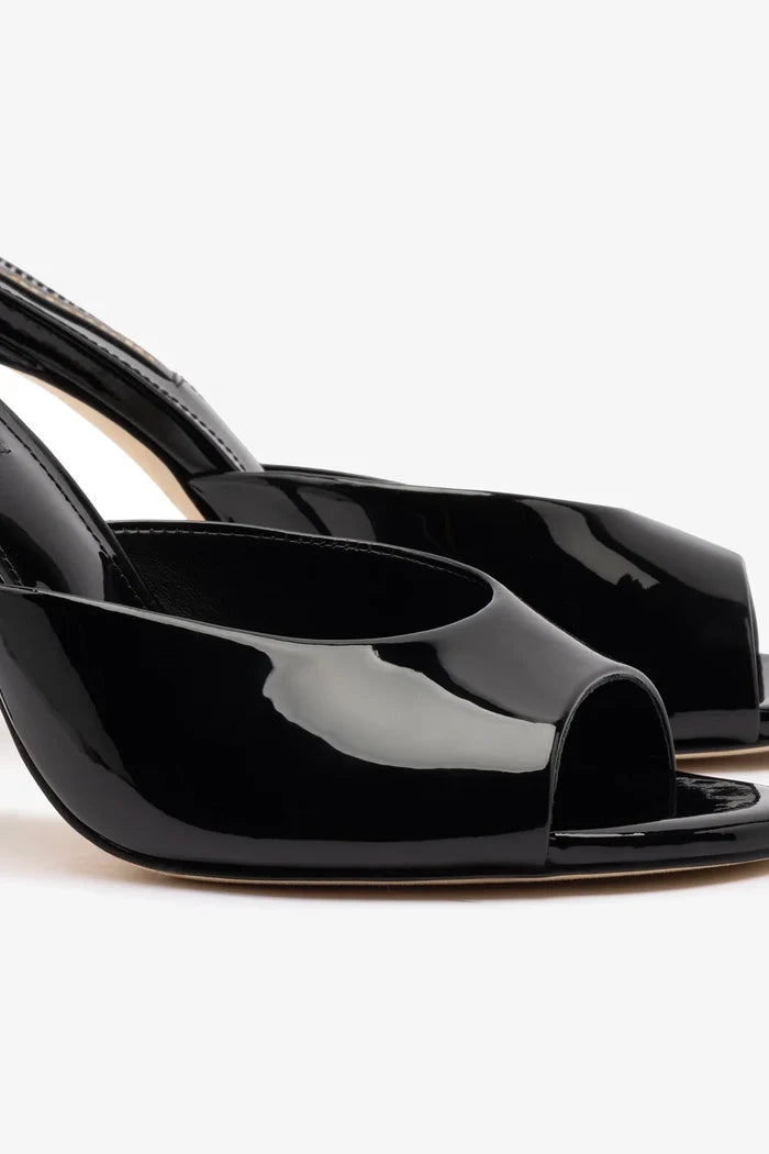 Jasmine Hi Mule In Black Leather Mule Larroudé