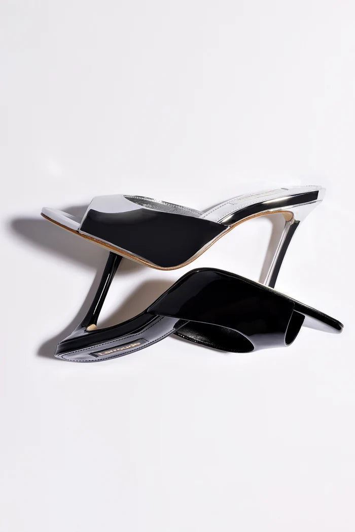 Jasmine Hi Mule In Black Leather Mule Larroudé