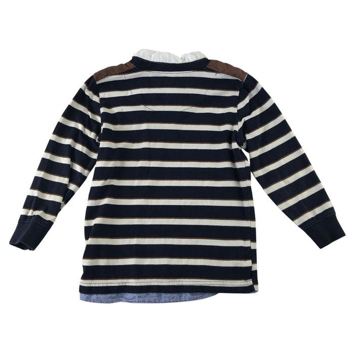 Jasper Conran 4-5 years navy stripy collared jersey cotton