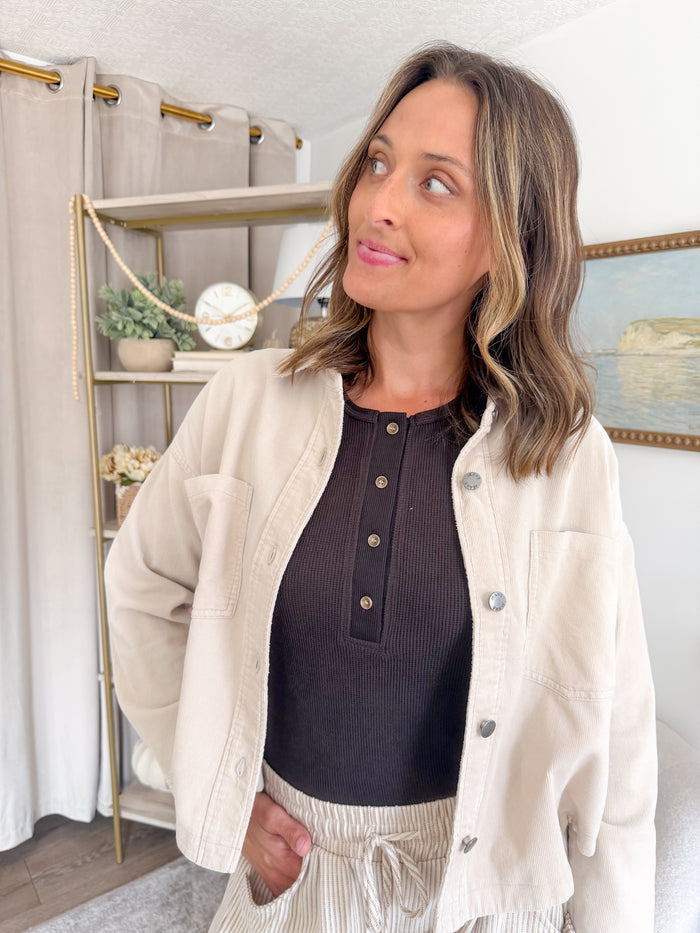 Be Cool Jenna Corduroy Cropped Jacket – women's jacket