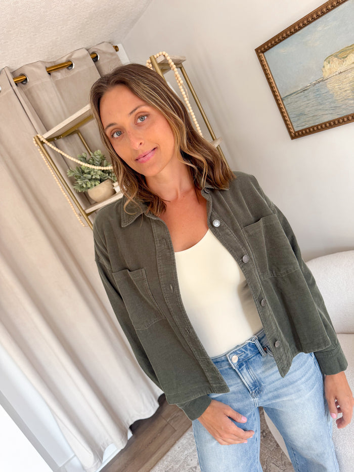 Be Cool Jenna Corduroy Cropped Jacket – women's jacket