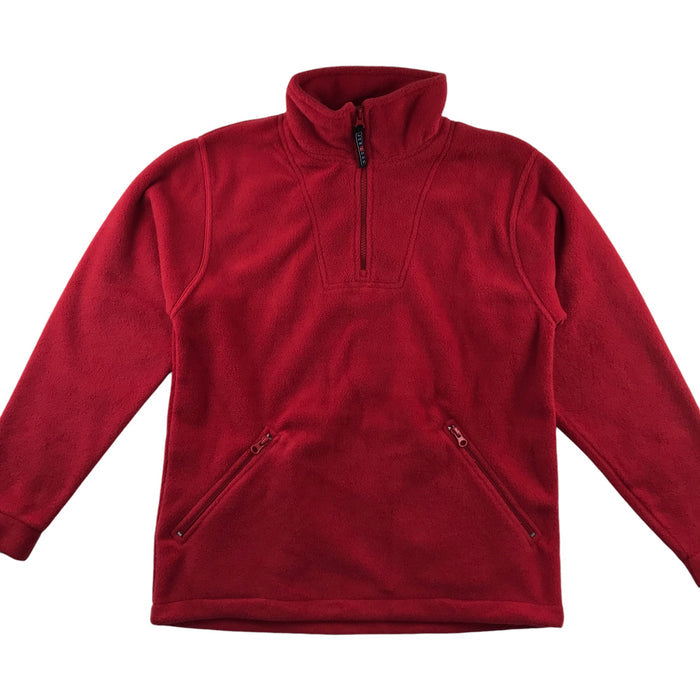 Jerzees men's size XS red plain half zip fleece