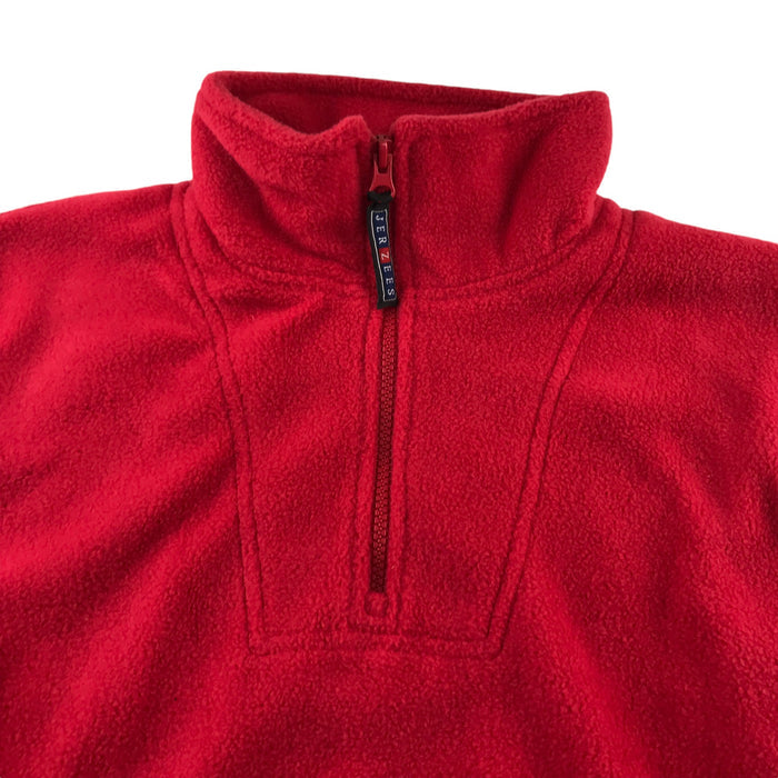 Jerzees men's size XS red plain half zip fleece