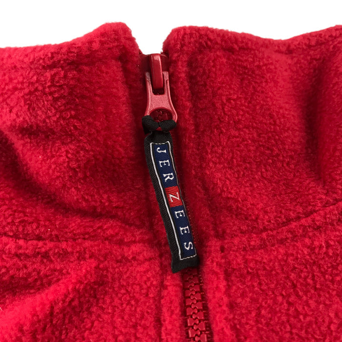 Jerzees men's size XS red plain half zip fleece