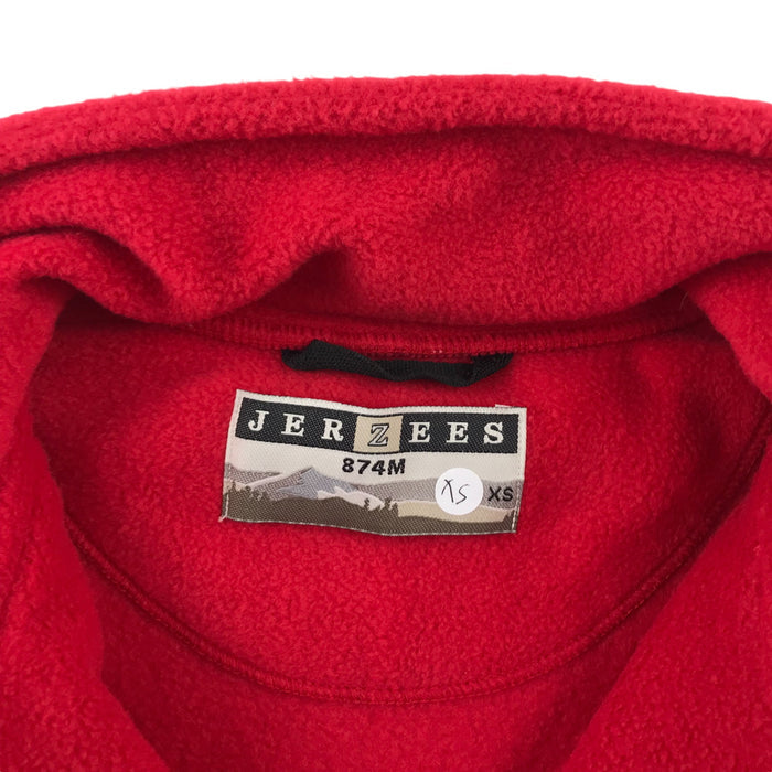 Jerzees men's size XS red plain half zip fleece