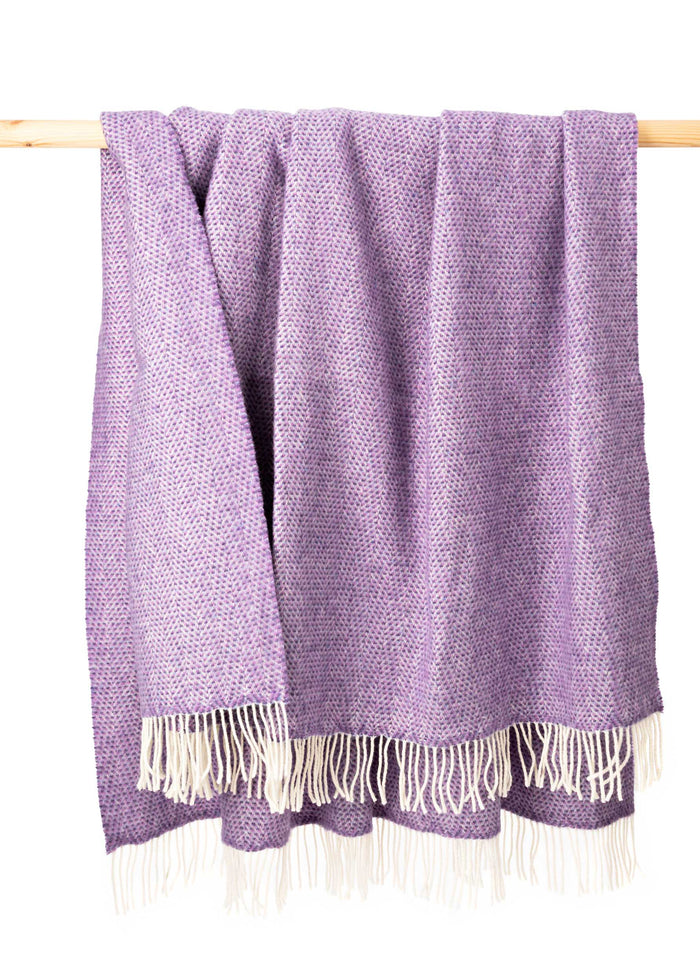 John Hanly Cashmere Throw - Lavender Purple