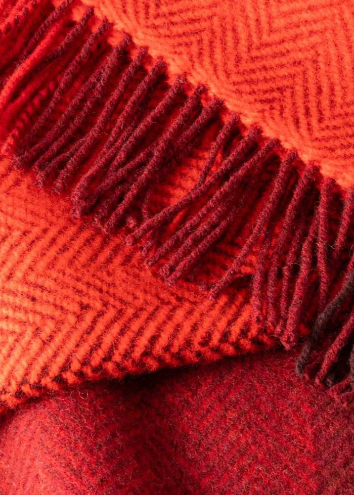John Hanly Cashmere Throw | Red Wine Burgundy