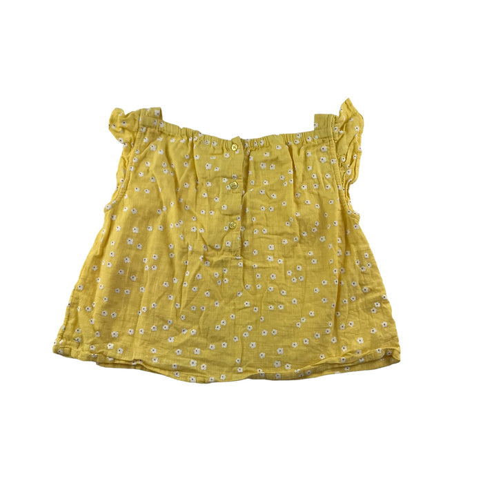 John Lewis 10-11 years yellow floral cropped top