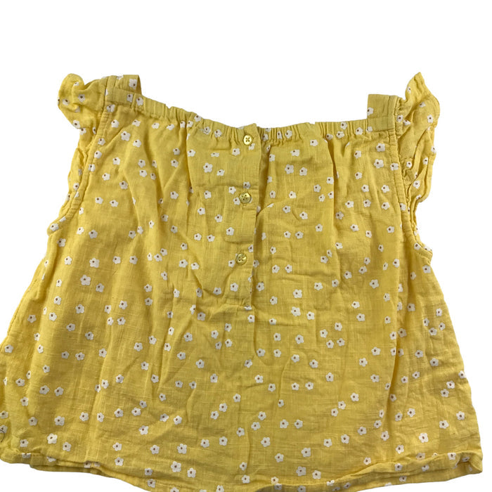 John Lewis 10-11 years yellow floral cropped top