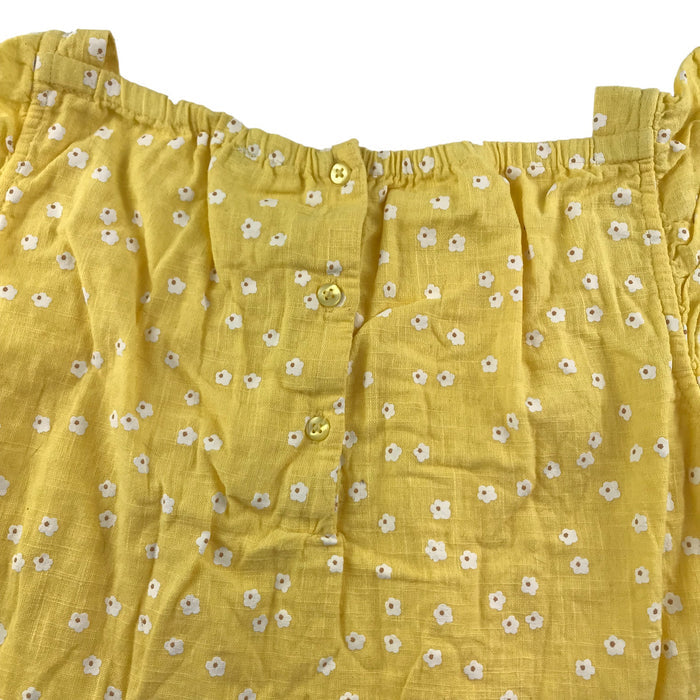 John Lewis 10-11 years yellow floral cropped top