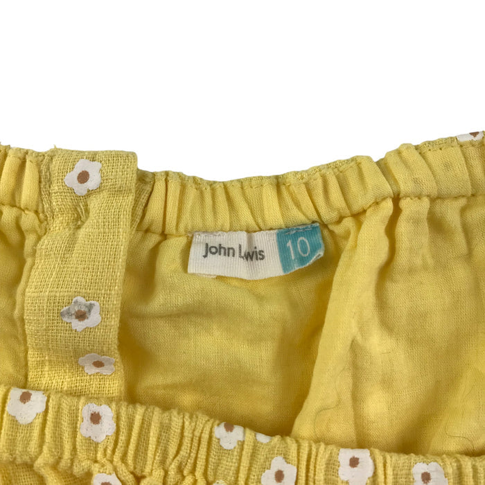 John Lewis 10-11 years yellow floral cropped top