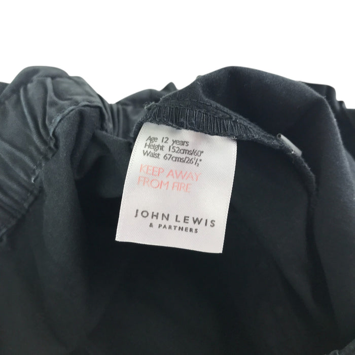 John Lewis 11-12 years navy pull on cuffed trousers