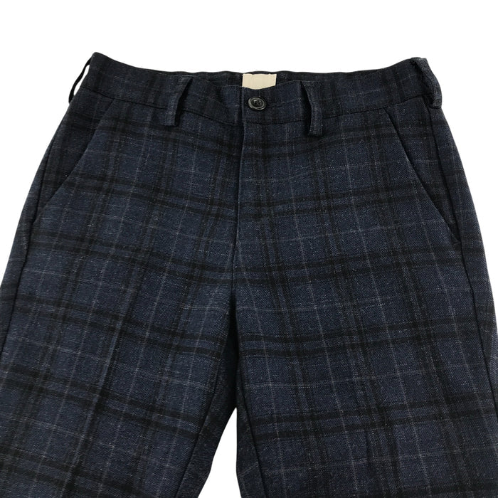John Lewis  6-7 years navy tartan trouser