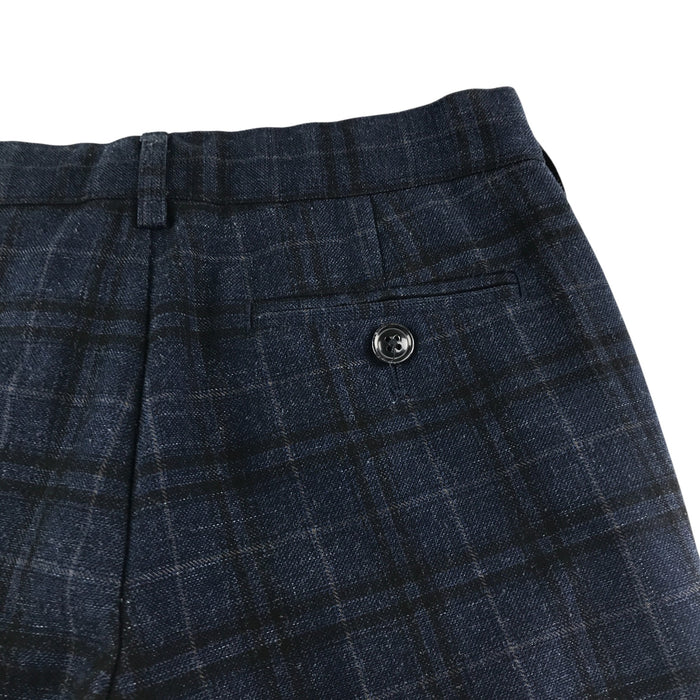 John Lewis  6-7 years navy tartan trouser