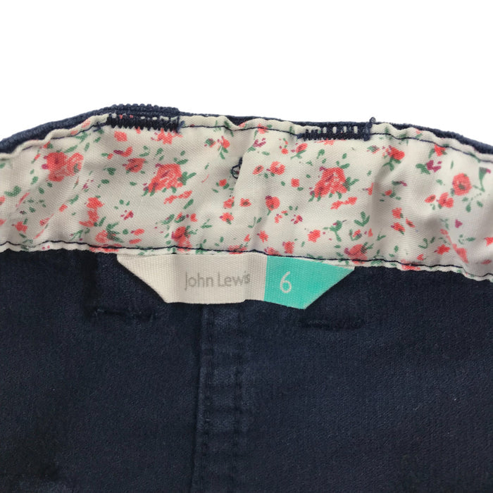 John Lewis Skirt Age 6 Navy Blue Corduroy