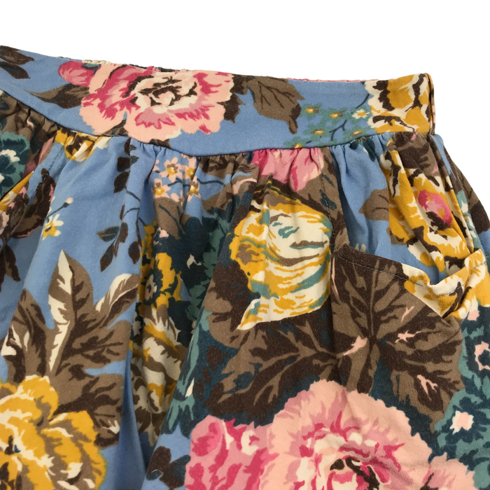 Joules 5-6 years blue floral skirt