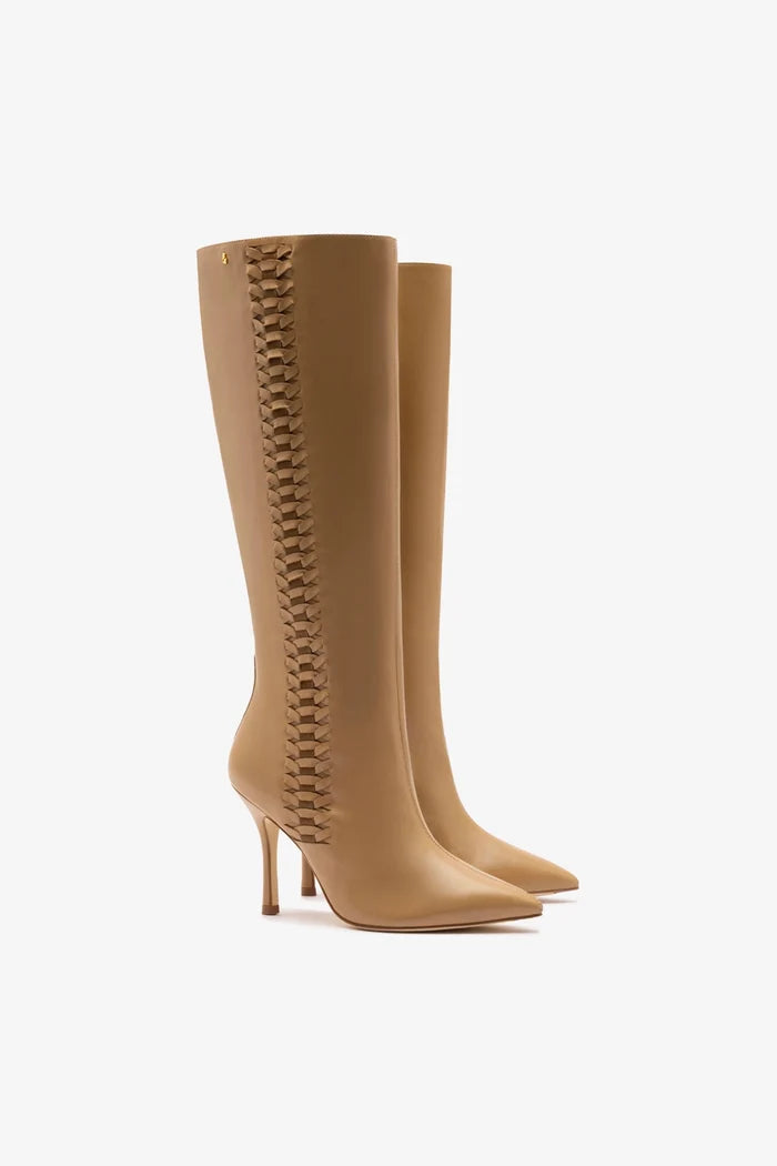 Kate Boot In Peanut Leather Boot Larroudé