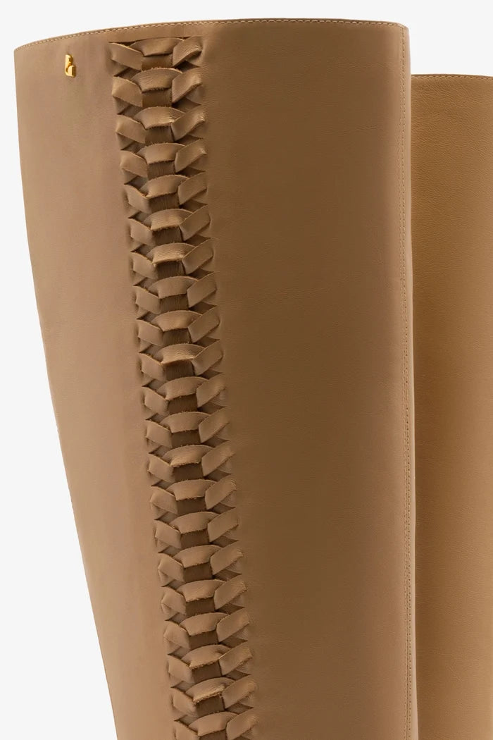 Kate Boot In Peanut Leather Boot Larroudé