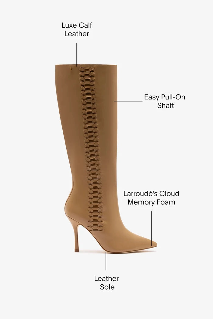 Kate Boot In Peanut Leather Boot Larroudé