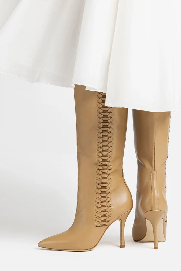 Kate Boot In Peanut Leather Boot Larroudé