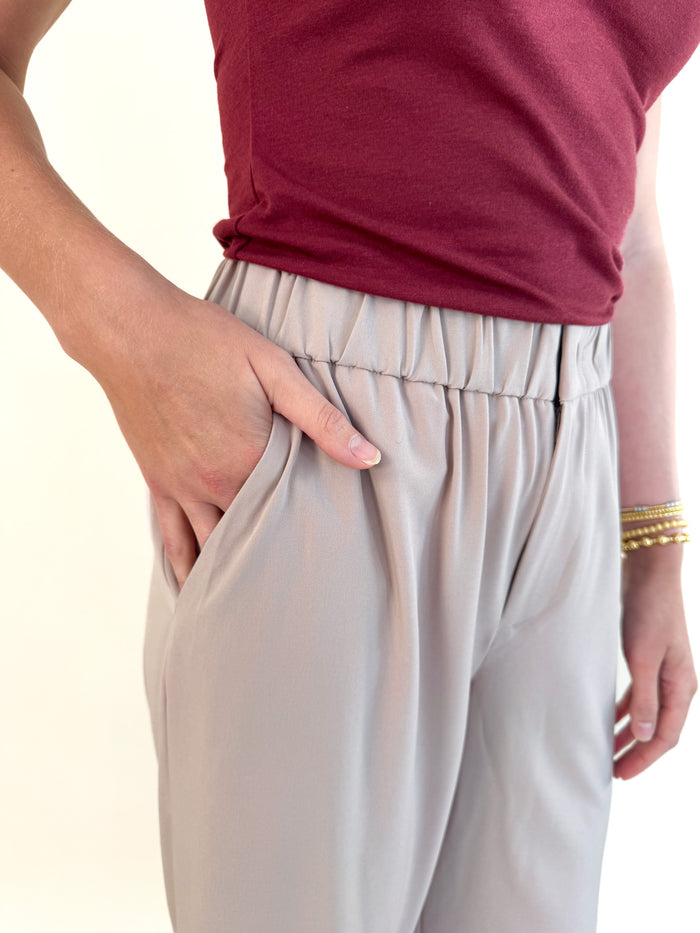 Kayson Simply Taupe Wide Leg Bottom
