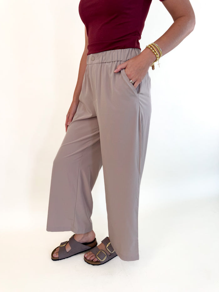 Kayson Simply Taupe Wide Leg Bottom