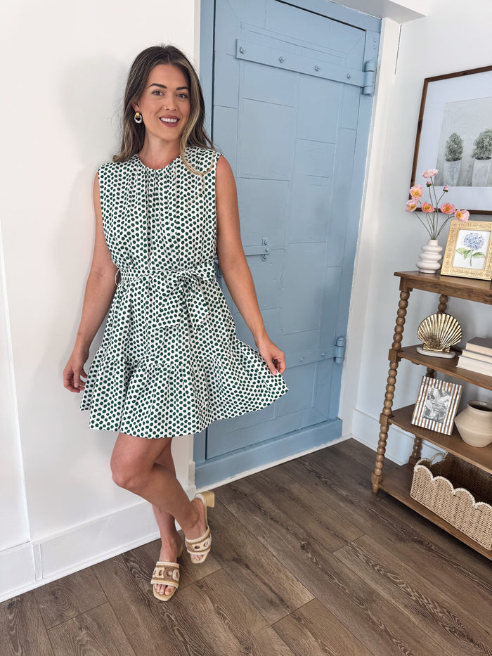 Kelly Green Polka Dot Dress