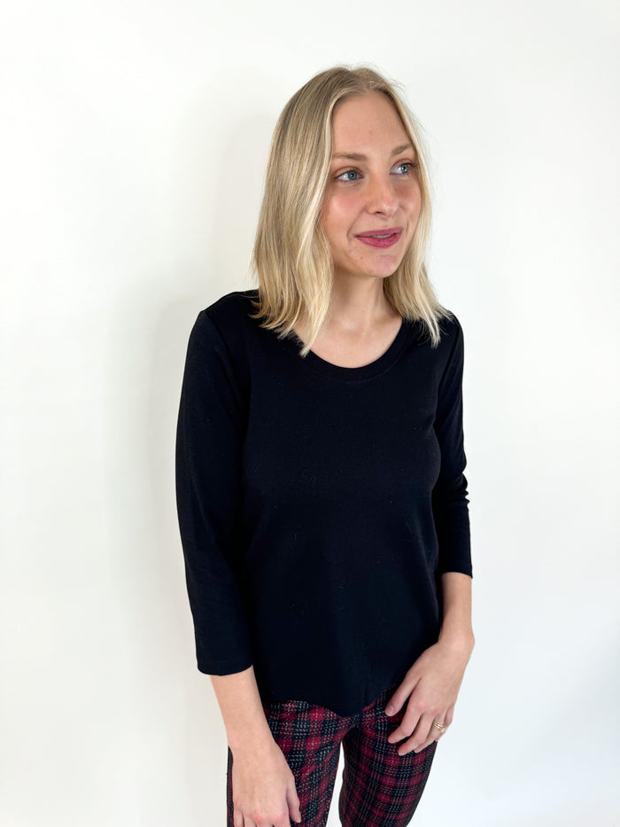 Kennedy 3/4 Sleeve Scoop Neck Top