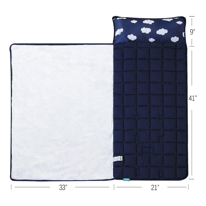 Kids Travel Friendly Preschool Daycare Nap Mat with Pillow