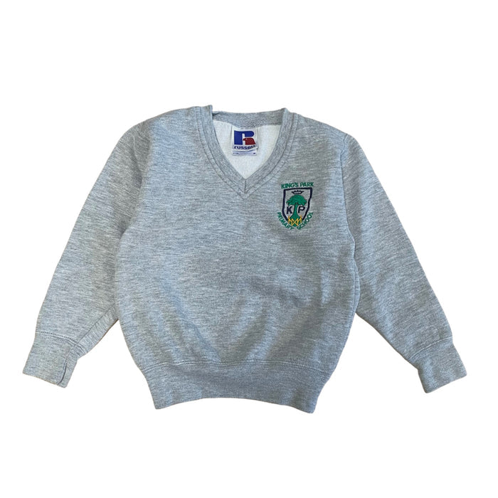 Kings Park Primary Light Grey V-neck Jersey