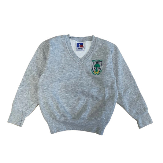 Kings Park Primary Light Grey V-neck Jersey